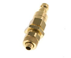 Messing DN 5 Luchtkoppeling Insteeknippel 6x8 mm Push-On Schotkoppeling Double Shut-Off