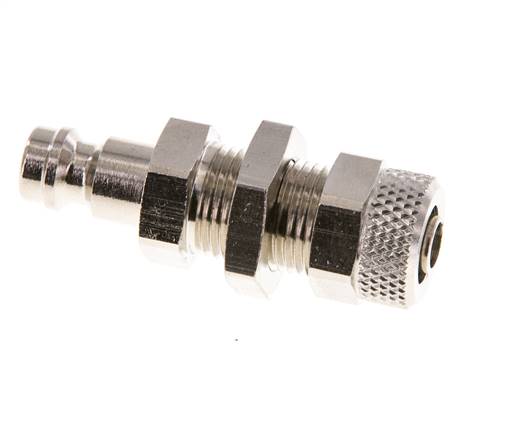 Vernikkeld Messing DN 5 Luchtkoppeling Insteeknippel 6x8 mm Push-On Schotkoppeling