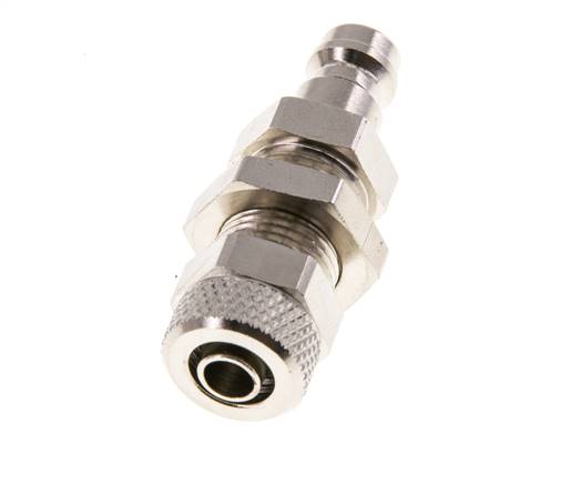 Vernikkeld Messing DN 5 Luchtkoppeling Insteeknippel 6x8 mm Push-On Schotkoppeling