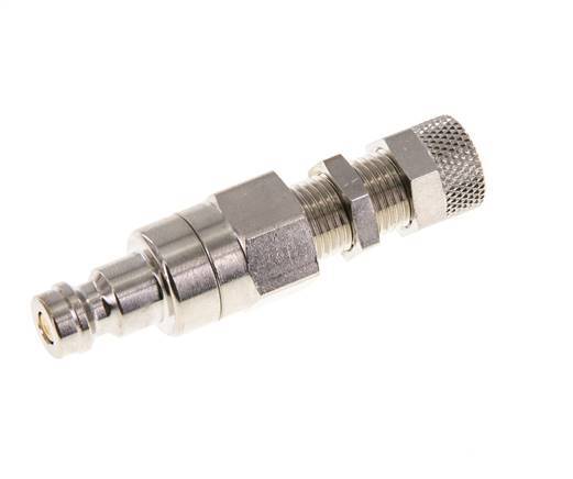 Vernikkeld Messing DN 5 Luchtkoppeling Insteeknippel 4x6 mm Push-On Schotkoppeling Double Shut-Off