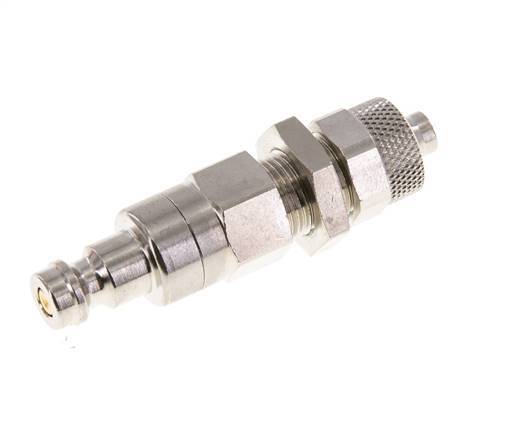 Vernikkeld Messing DN 5 Luchtkoppeling Insteeknippel 6x8 mm Push-On Schotkoppeling Double Shut-Off
