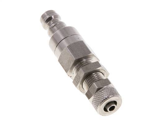 RVS DN 5 Luchtkoppeling Insteeknippel 4x6 mm Push-On Schotkoppeling Double Shut-Off
