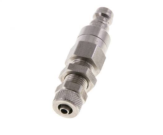 RVS DN 5 Luchtkoppeling Insteeknippel 4x6 mm Push-On Schotkoppeling Double Shut-Off