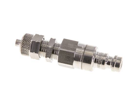 RVS 316L DN 5 Luchtkoppeling Insteeknippel 4x6 mm Push-On Schotkoppeling Double Shut-Off