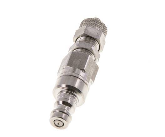 RVS 316L DN 5 Luchtkoppeling Insteeknippel 4x6 mm Push-On Schotkoppeling Double Shut-Off