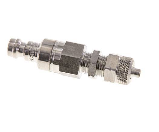 RVS 316L DN 5 Luchtkoppeling Insteeknippel 4x6 mm Push-On Schotkoppeling Double Shut-Off