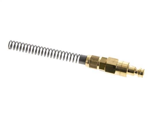 Messing DN 5 Luchtkoppeling Insteeknippel 4x6 mm Push-On Buigbescherming Double Shut-Off