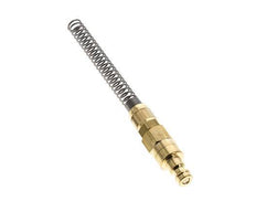 Messing DN 5 Luchtkoppeling Insteeknippel 4x6 mm Push-On Buigbescherming Double Shut-Off