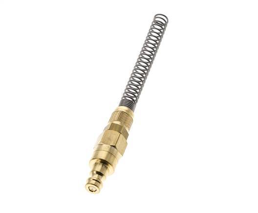 Messing DN 5 Luchtkoppeling Insteeknippel 4x6 mm Push-On Buigbescherming Double Shut-Off