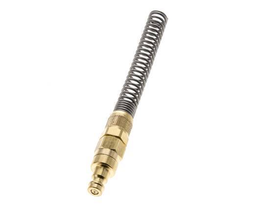 Messing DN 5 Luchtkoppeling Insteeknippel 6x8 mm Push-On Buigbescherming Double Shut-Off