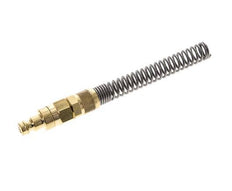 Messing DN 5 Luchtkoppeling Insteeknippel 6x8 mm Push-On Buigbescherming Double Shut-Off