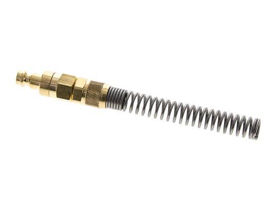 Messing DN 5 Luchtkoppeling Insteeknippel 6x8 mm Push-On Buigbescherming Double Shut-Off