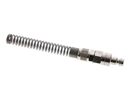 Vernikkeld Messing DN 5 Luchtkoppeling Insteeknippel 6x8 mm Push-On Buigbescherming Double Shut-Off