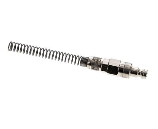 Vernikkeld Messing DN 5 Luchtkoppeling Insteeknippel 4x6 mm Push-On Buigbescherming Double Shut-Off