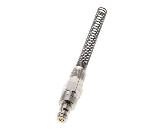 Nickel-plated Brass DN 5 Air Coupling Plug 4x6 mm Union Nut Bend-Protect Double Shut-Off