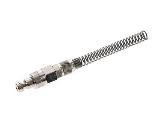 Vernikkeld Messing DN 5 Luchtkoppeling Insteeknippel 4x6 mm Push-On Buigbescherming Double Shut-Off