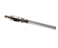 Vernikkeld Messing DN 5 Luchtkoppeling Insteeknippel 4x6 mm Push-On Buigbescherming Double Shut-Off