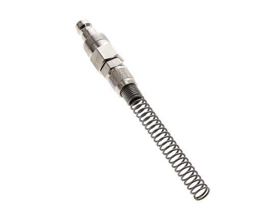 Vernikkeld Messing DN 5 Luchtkoppeling Insteeknippel 4x6 mm Push-On Buigbescherming Double Shut-Off