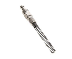 Vernikkeld Messing DN 5 Luchtkoppeling Insteeknippel 4x6 mm Push-On Buigbescherming Double Shut-Off