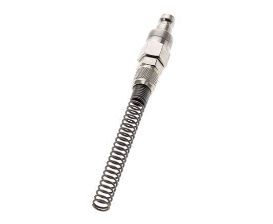 Vernikkeld Messing DN 5 Luchtkoppeling Insteeknippel 4x6 mm Push-On Buigbescherming Double Shut-Off