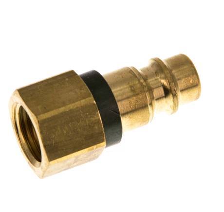 Messing DN 7.2 (Euro) Groen-Coded Luchtkoppeling Insteeknippel G 1/4 inch Binnendraad