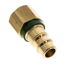 Messing DN 7.2 (Euro) Groen-Coded Luchtkoppeling Insteeknippel G 1/4 inch Binnendraad