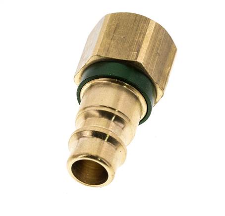Messing DN 7.2 (Euro) Groen-Coded Luchtkoppeling Insteeknippel G 1/4 inch Binnendraad