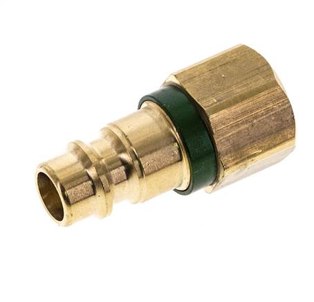 Messing DN 7.2 (Euro) Groen-Coded Luchtkoppeling Insteeknippel G 1/4 inch Binnendraad