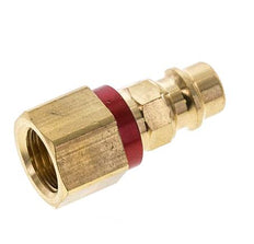 Messing DN 7.2 (Euro) Rood-Coded Luchtkoppeling Insteeknippel G 1/4 inch Binnendraad