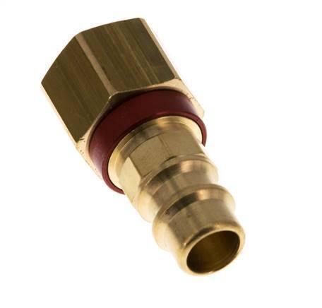 Messing DN 7.2 (Euro) Rood-Coded Luchtkoppeling Insteeknippel G 1/4 inch Binnendraad