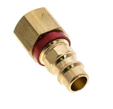 Messing DN 7.2 (Euro) Rood-Coded Luchtkoppeling Insteeknippel G 1/4 inch Binnendraad
