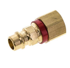 Messing DN 7.2 (Euro) Rood-Coded Luchtkoppeling Insteeknippel G 1/4 inch Binnendraad