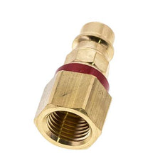 Messing DN 7.2 (Euro) Rood-Coded Luchtkoppeling Insteeknippel G 1/4 inch Binnendraad