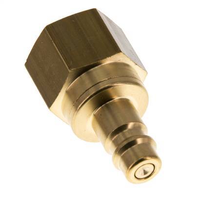 Messing DN 7.2 (Euro) Luchtkoppeling Insteeknippel G 1/2 inch Binnendraad Double Shut-Off