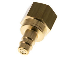 Messing DN 7.2 (Euro) Luchtkoppeling Insteeknippel G 1/2 inch Binnendraad Double Shut-Off