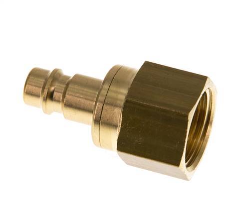 Messing DN 7.2 (Euro) Luchtkoppeling Insteeknippel G 1/2 inch Binnendraad Double Shut-Off