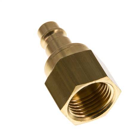 Messing DN 7.2 (Euro) Luchtkoppeling Insteeknippel G 1/2 inch Binnendraad Double Shut-Off