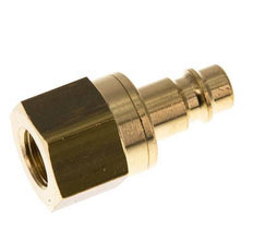 Messing DN 7.2 (Euro) Luchtkoppeling Insteeknippel G 1/4 inch Binnendraad Double Shut-Off