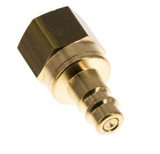Messing DN 7.2 (Euro) Luchtkoppeling Insteeknippel G 1/4 inch Binnendraad Double Shut-Off