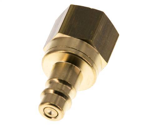 Messing DN 7.2 (Euro) Luchtkoppeling Insteeknippel G 1/4 inch Binnendraad Double Shut-Off