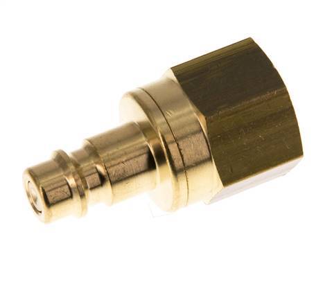 Messing DN 7.2 (Euro) Luchtkoppeling Insteeknippel G 1/4 inch Binnendraad Double Shut-Off