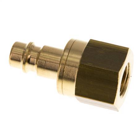 Messing DN 7.2 (Euro) Luchtkoppeling Insteeknippel G 1/4 inch Binnendraad Double Shut-Off