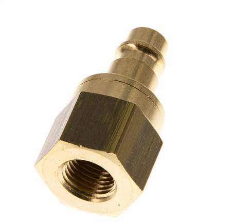 Messing DN 7.2 (Euro) Luchtkoppeling Insteeknippel G 1/4 inch Binnendraad Double Shut-Off