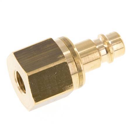 Messing DN 7.2 (Euro) Luchtkoppeling Insteeknippel G 1/8 inch Binnendraad Double Shut-Off