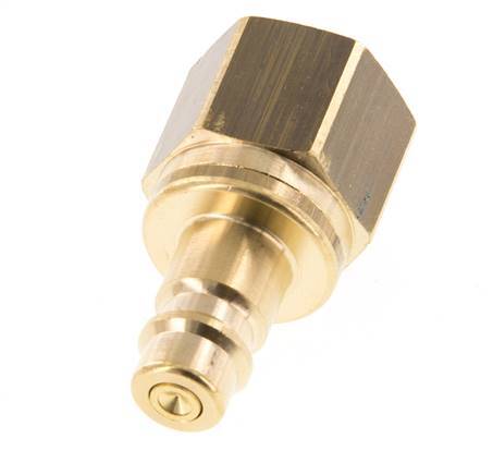 Messing DN 7.2 (Euro) Luchtkoppeling Insteeknippel G 1/8 inch Binnendraad Double Shut-Off
