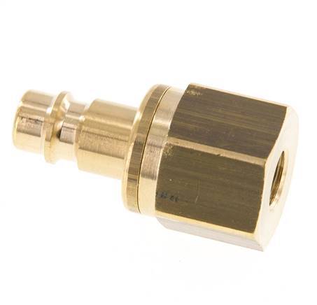 Messing DN 7.2 (Euro) Luchtkoppeling Insteeknippel G 1/8 inch Binnendraad Double Shut-Off