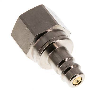 Vernikkeld Messing DN 7.2 (Euro) Luchtkoppeling Insteeknippel G 1/2 inch Binnendraad Double Shut-Off