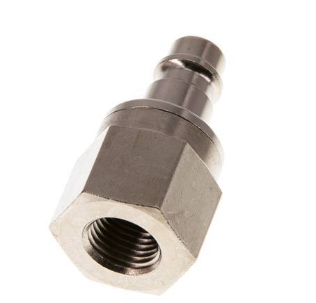 Vernikkeld Messing DN 7.2 (Euro) Luchtkoppeling Insteeknippel G 1/4 inch Binnendraad Double Shut-Off