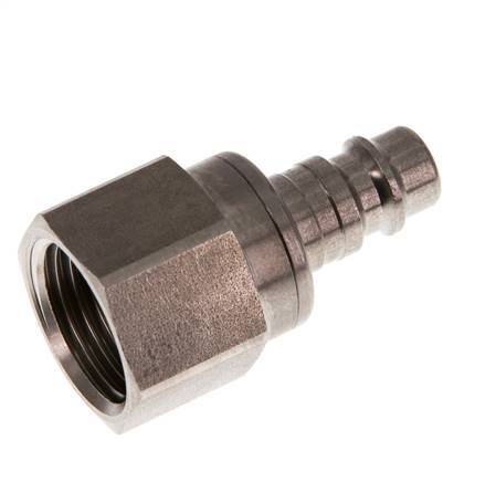 RVS DN 7.2 (Euro) Luchtkoppeling Insteeknippel G 1/2 inch Binnendraad Double Shut-Off