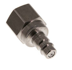 RVS DN 7.2 (Euro) Luchtkoppeling Insteeknippel G 1/2 inch Binnendraad Double Shut-Off